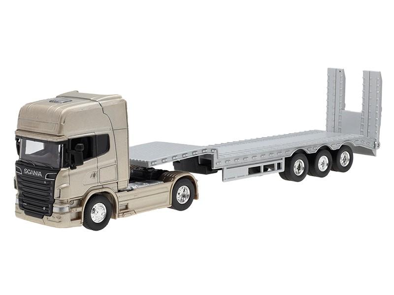 Model 1:64, Scania V8 R730, Golden Tractor, Low-loader