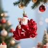 2pcs 3d Christmas Tree Decoration Santa Claus Snowman Ice Cream Christmas Tree Hanging Pendant Home New Year Party Navidad