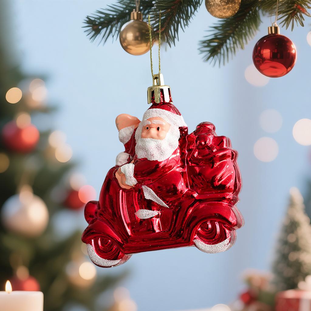 2pcs 3d Christmas Tree Decoration Santa Claus Snowman Ice Cream Christmas Tree Hanging Pendant Home New Year Party Navidad