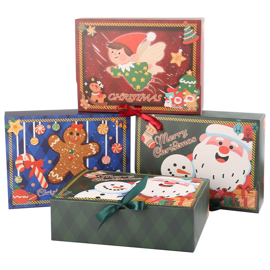 12 Packs Of 10x 7.8 X 3-inch Small Christmas Gift Boxes, With Lids, Recyclable, Used For Gift Packaging, Cardboard Boxes(4 Pcs Per Style)
