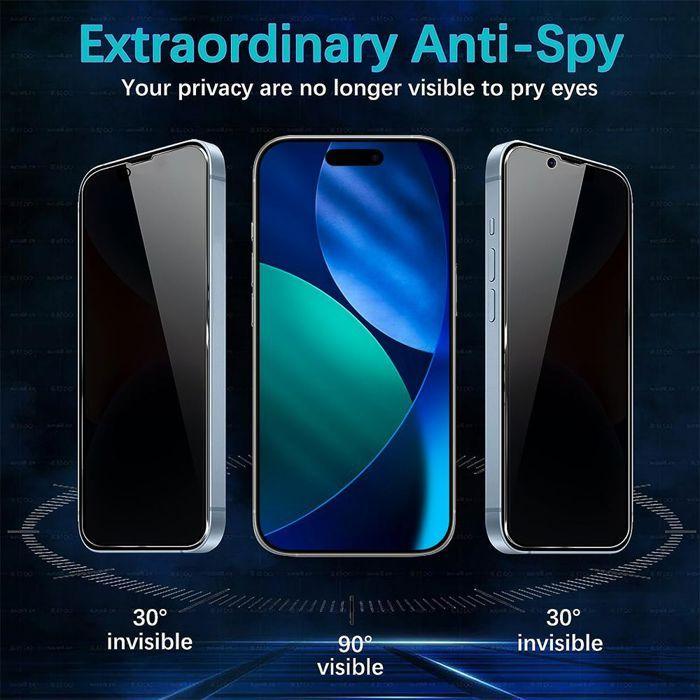 3x Verre Trempé Anti-Espion pour iPhone Air - BOOLING - Installation Facile Antichoc Résistant