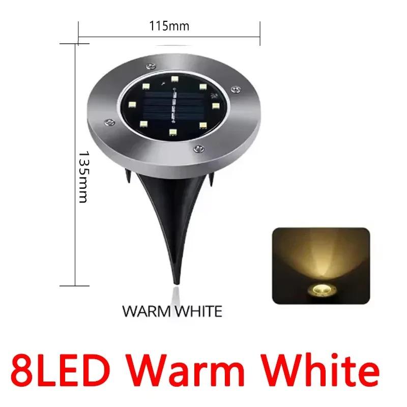 Solar Powered Underground Disk Light, Outdoor Buried Spotlight Lamp, Waterproof In-Ground Landscape Light For Home Garden Lawn Yard Pathway Decoration