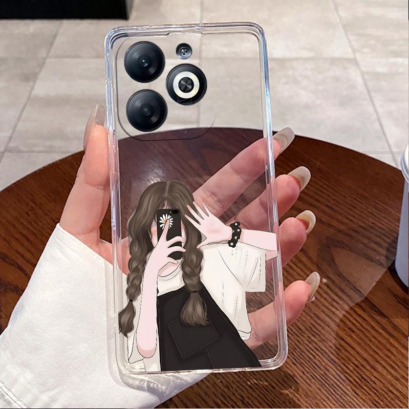 For Tecno Spark 20 KJ5 KJ5n 20C BG7n Back Cover for Tecno Spark 20C Case Clear Luxury Cute Love Rabbit Funny Silicone Phone Case