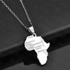 Irregular Stainless Steel Accessory Hip Hop Map Pendant Necklace