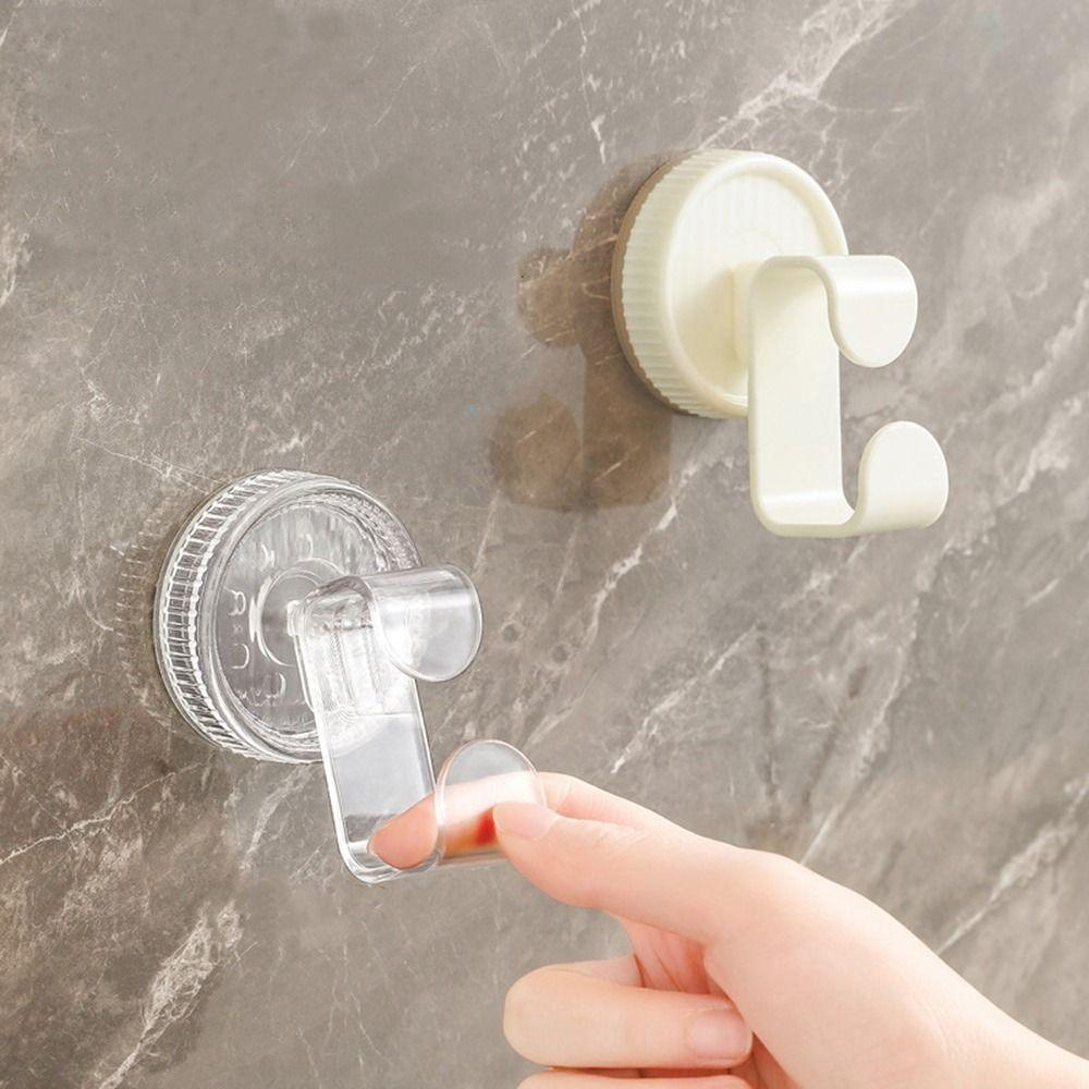5Pcs Wall Mounted Suction Cup Hooks Waterproof Shower Hooks Practical Washbasin Hook  for Home