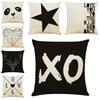Luxurious Nordic Style Black Letter Digital Print Cushion Cover For Home Decor