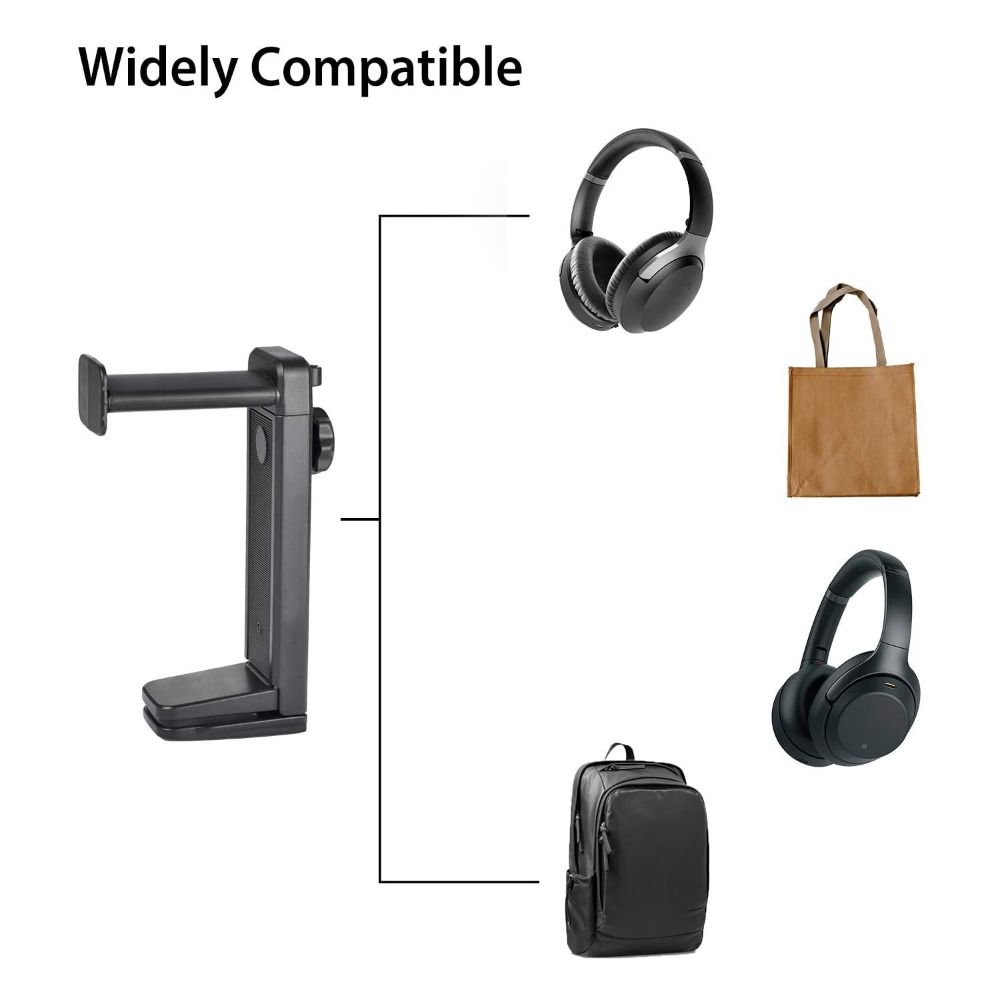 Adjustable Under Desk Earphone Stand Universal Headphone Organizers  Headphone Storage