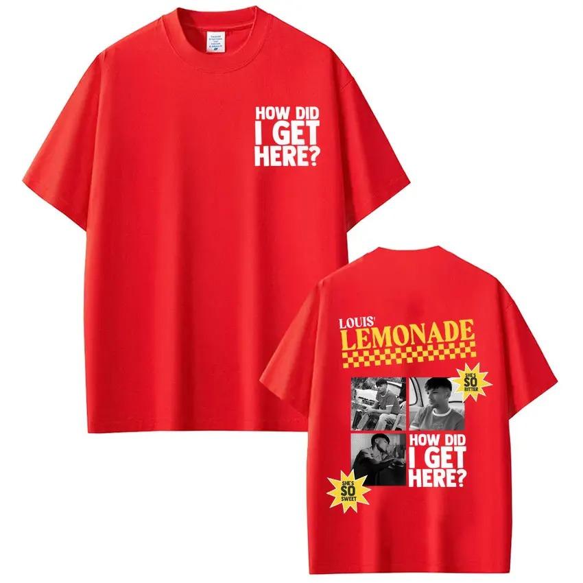 Singer Louis Tomlinson How Did I Get Here Tour 2026 Print T Shirt Men Women Hip-hop T-shirt Cotton Casual Gothic Punk T-shirs