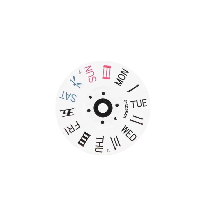 White Black NH36A English Date Wheel Dial Fits for NH36A Automatic Movement Crown at 3.0 or 3.8 Oclock Watch Date Week Wheel