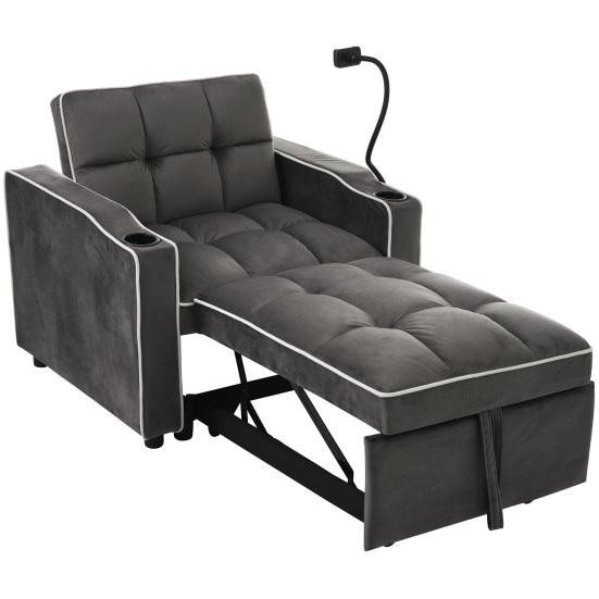 Flat Bed Upholstered Solid Structure LED Lighting Large Storage Space Hydraulic Lift Function Bedroom with USB Ports Adult Multi-color Lights