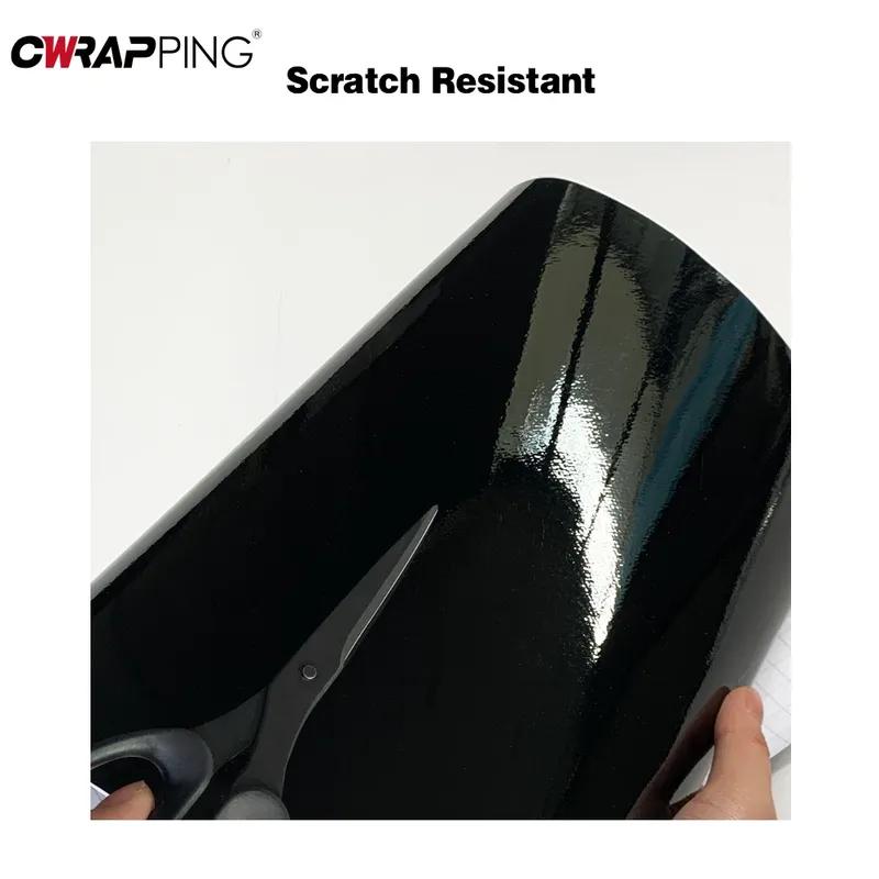 Glossy Black Car Stickers Vinyl Wrap Waterproof Self Adhesive Rearview Mirror Vinyl Film Window Frame Decal for Auto Accessories