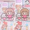 MINKYS 72 sheets/Box Transparent PET Paper Decorative Stickers Laptop Kpop Toplader Photocard Sticker Kids Gift