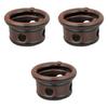 Set of 3 Round Stoves X Stove Setomonohonpo Charcoal-Style (Brown) [14.3 9cm]