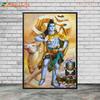 Shiva Hinduism Goddess of India Wall Art Canvas Painting God of Destruction Wall Pictures For Living Room Nordic Poster Unframed
