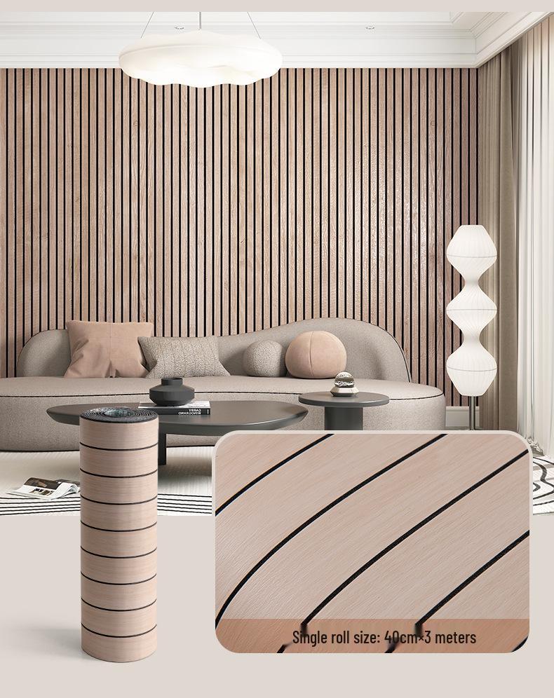 3D Wood Grain Self-Adhesive Waterproof Wall Panel Decor