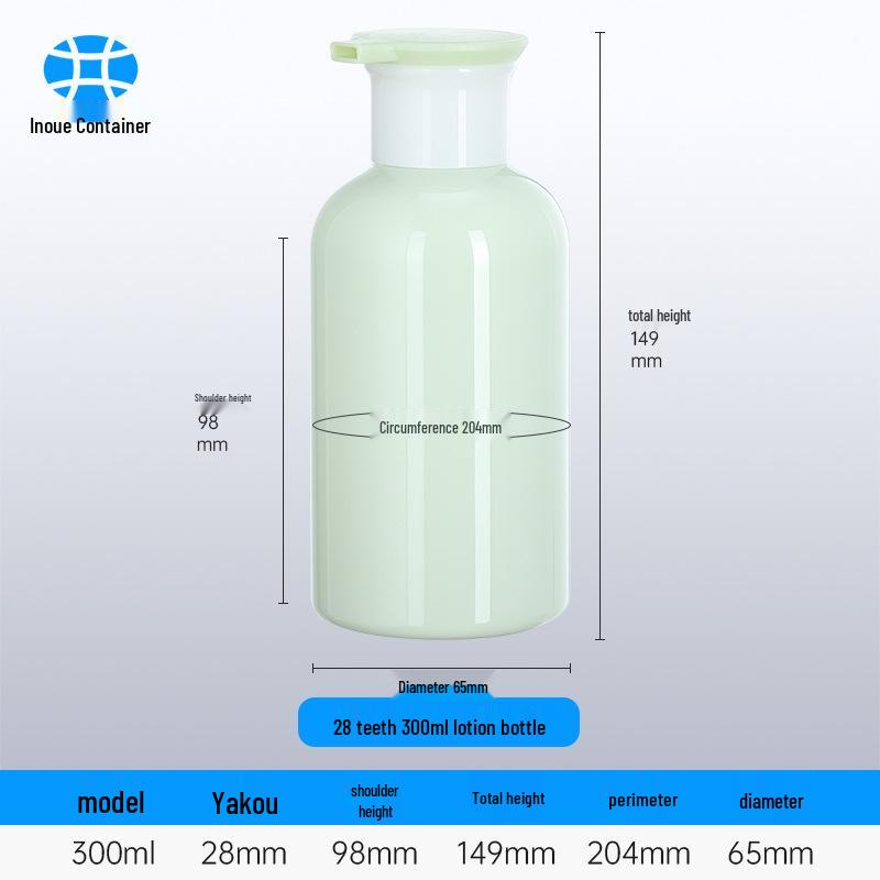 

300ml Plastic Pump Bottle for Face Wash, Shampoo, Shower Gel, Body Lotion, or Refill.