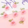 10Pçs Pingente DIY Flor do Vale de Resina com Textura de Simulação Tridimensional