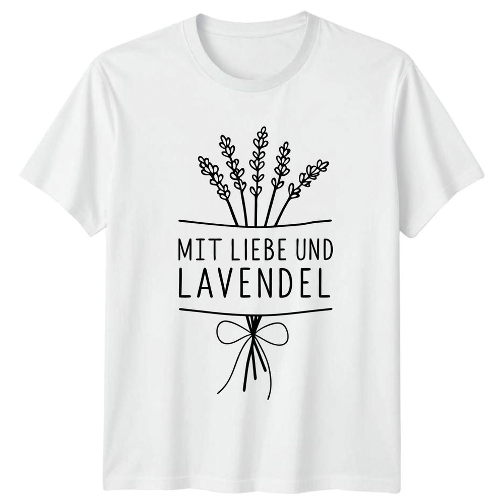 Mit Liebe Und Lavendel Unisexs TShirt Lavender Gardening Mothers Day Gift S