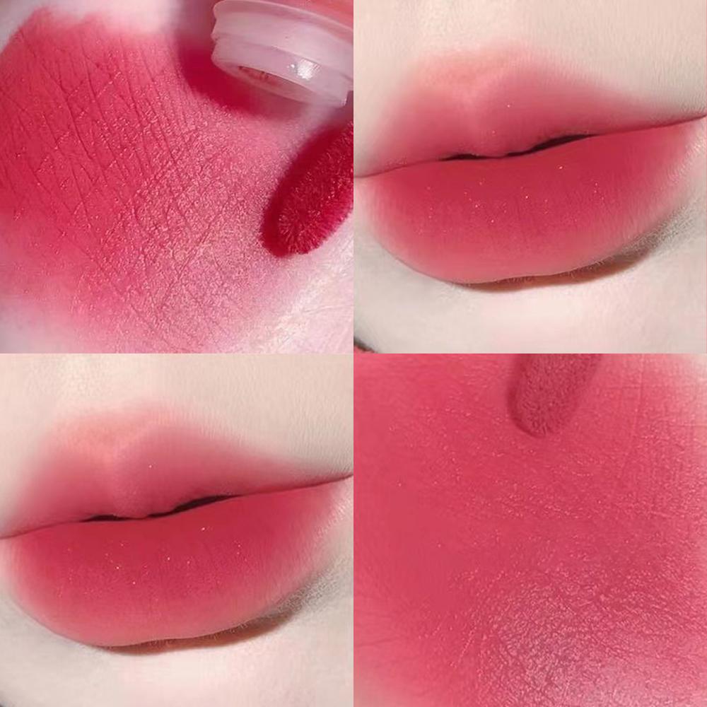 Five- lip glaze set: natural velvet texture, matte lasting, non-stick cup, high rendering, compact and portable, the
