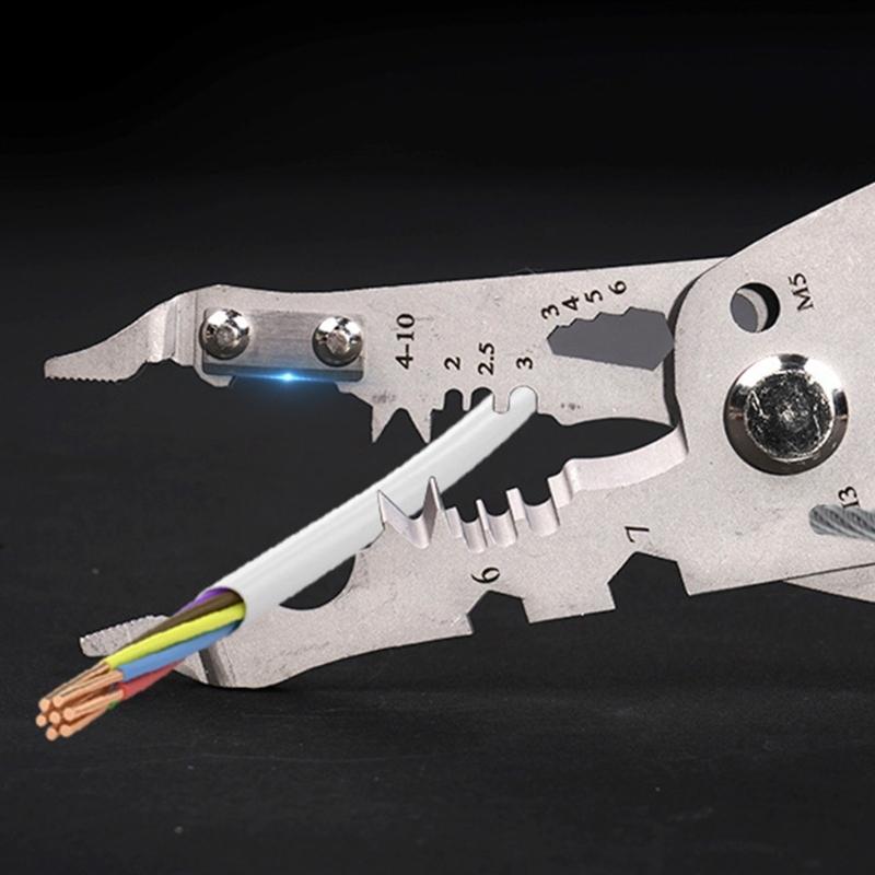 Multifunctional Wire Stripper Decrustation Pliers Crimper Cable Stripper Cutter Multifunctional Wire Repair Tool Pliers