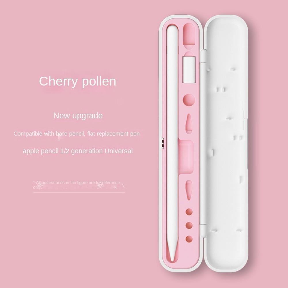 

ABS Pen Cover Solid Color Protective Case Ipad Pen Accessories Box for For Ipad Capacitor Pen 1,2 рожевий