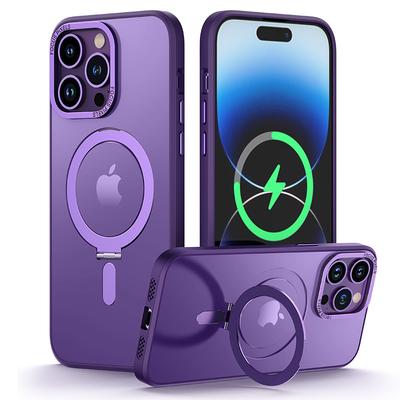 Magnetic Stand Case for iPhone  16 15 14 13 12 11 Pro Max Hands-Free Kickstand Phone Cover with Strong MagSafe Wireless Charging