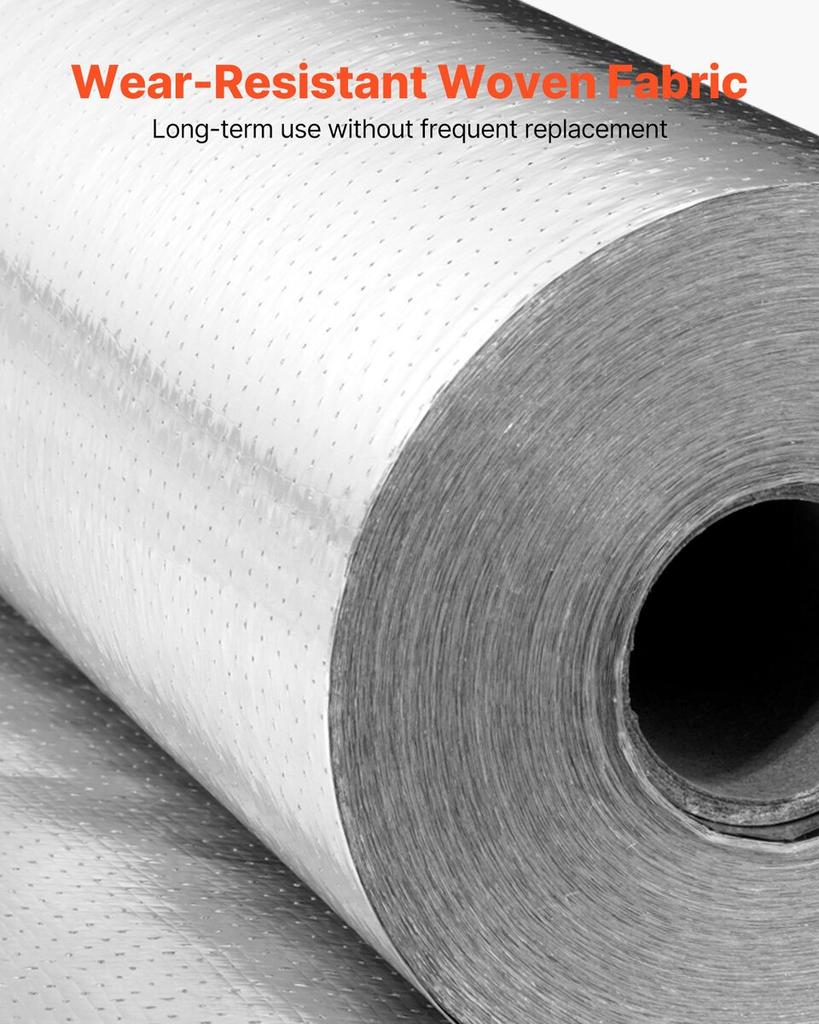 Double Reflective Insulation Roll, Perforated Woven Fabric Radiant Barrier, 0.15mm 38.1 m x 1.22 m, Double-Sided Aluminum Foil Heat Reflective Shield,