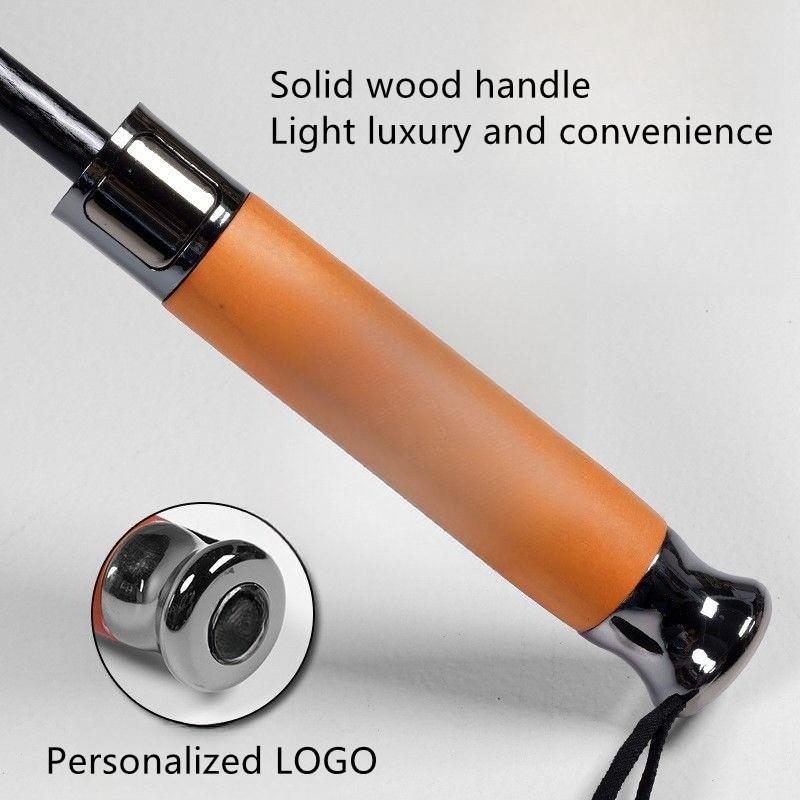 High-end Light Luxury Straight Pole Wooden Handle Umbrella For Mercedes-Benz BMW Bentley Car Logo Golf Business Gift Umbrella