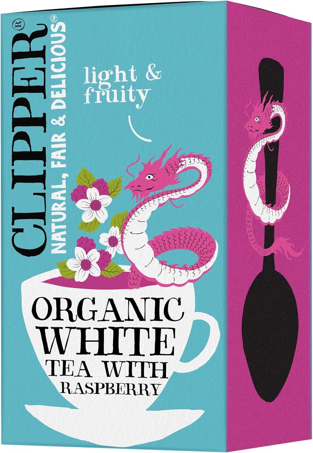 Clipper Organic White Tea Raspberry 20 bags x 2