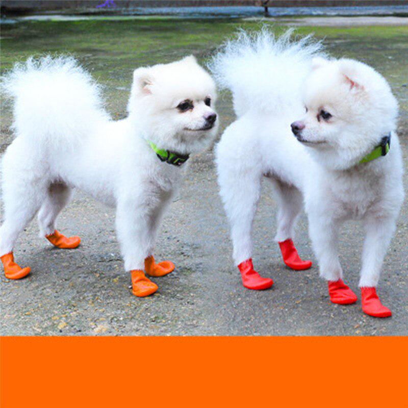 Pet Supplies Pet Rain Boots for Cats and Dogs Rain Boots Waterproof Non-slip Anti-slip Foot Cover