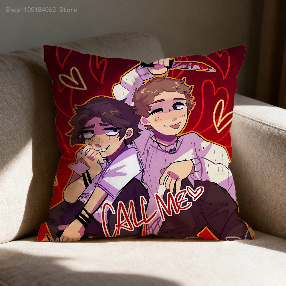 Stuilly Billy and Stu Pillowcases Bedroom Living Room Sofa Home Decor Polyester Cushion Cover with Zipper