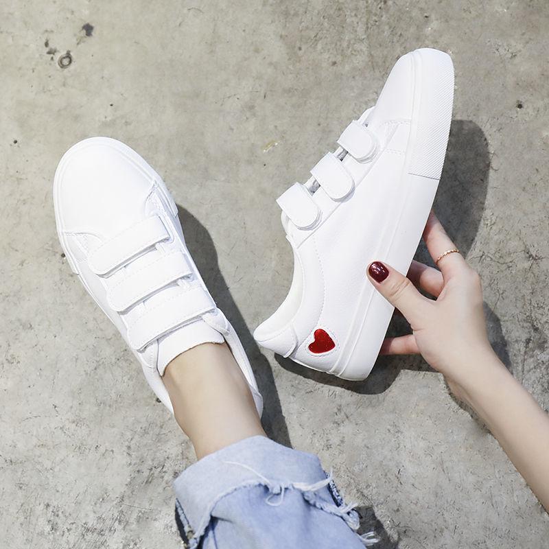 Little white shoes women's 2025 new sports and leisure lightweight and versatile Velcro women's shoes Korean version of students platform shoes child