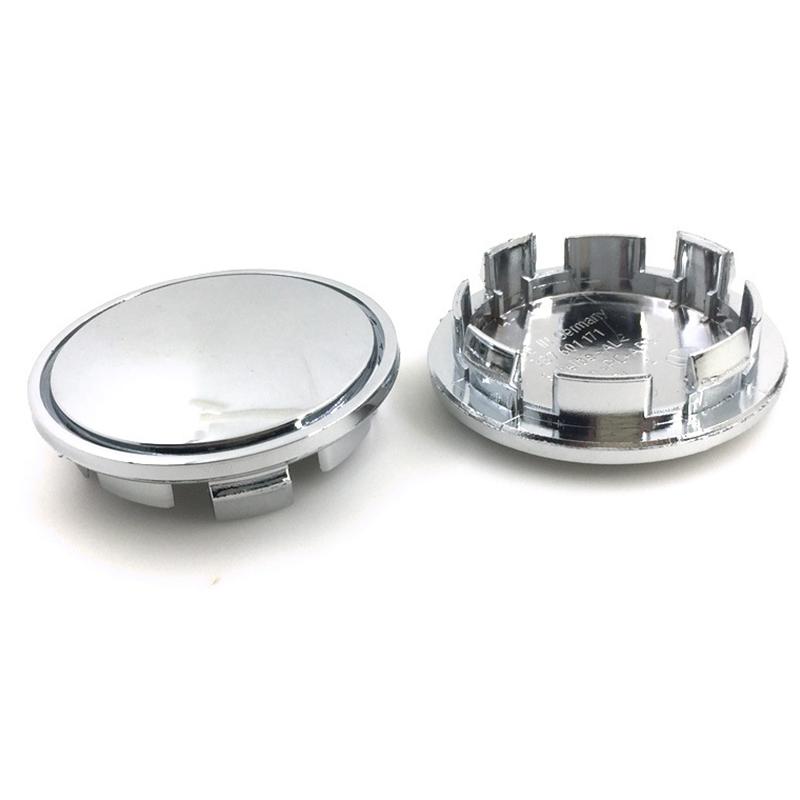 4Pcs/Set 65mm Car Wheel Center Hub Cap Black Chrome Blank Rim Cover No Logo Fit For V/W Auto Styling Replacement Accessories