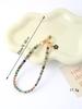 Multi Colored Small Fragrant Style Hand Woven Painted Cloth Strip Versatile Mobile Phone Chain Pendant With Transparent Card