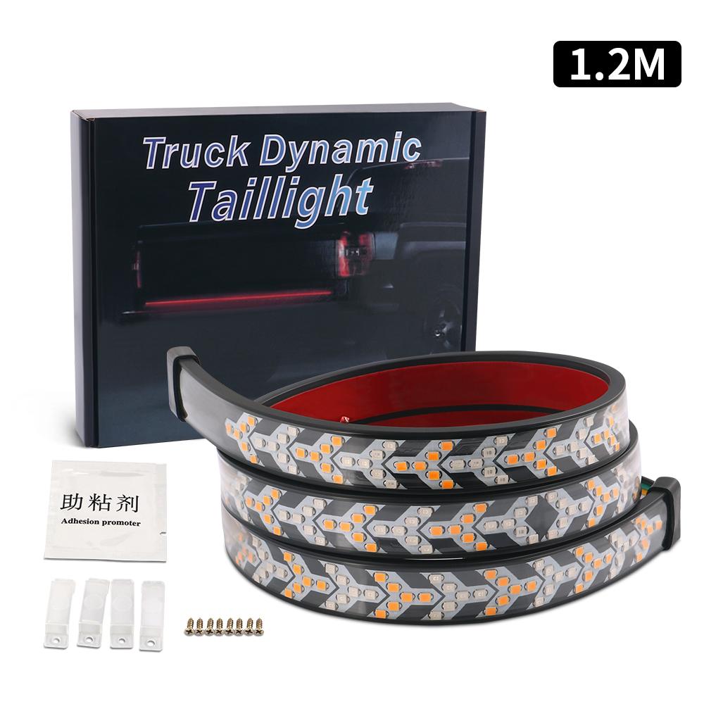 Car Truck LED Tailgate lights Strip Turn Signal Lamp Flowing Dynamic Warning Brake Reverse Tail light Bar For Pickup Jeep 12V24V