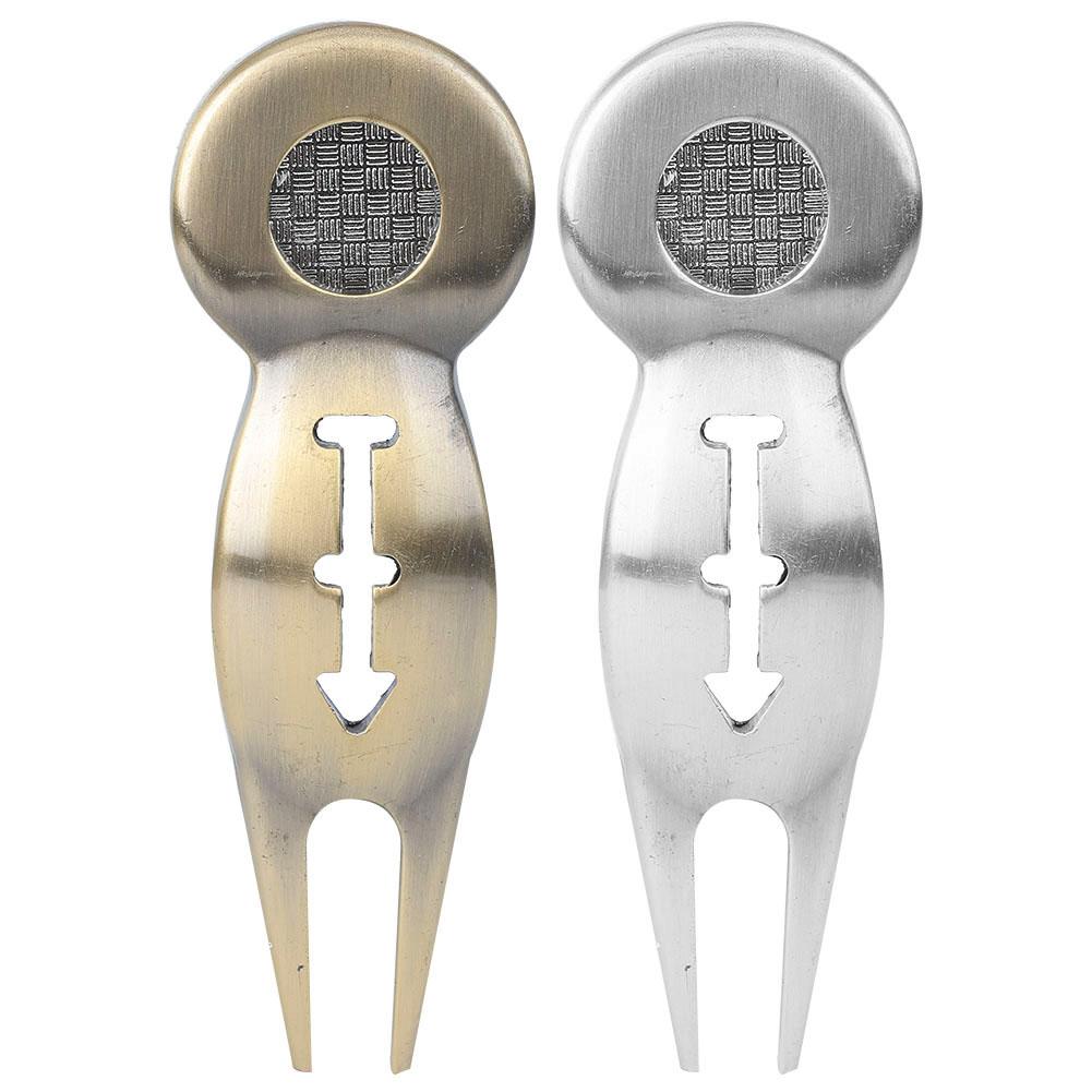 Divot Repair Tool Zinc Alloy  Divot Repair Tool Magnet with Marker Line for Training Practicing