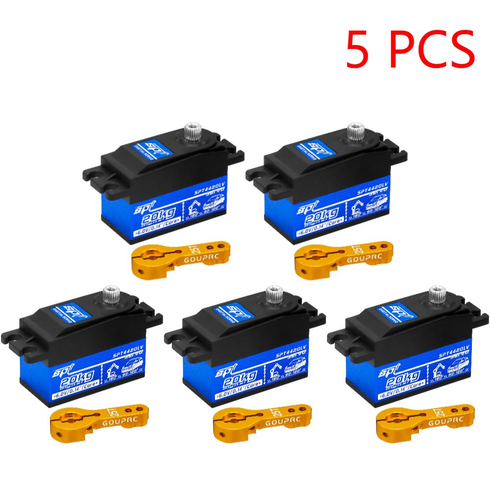 20kg High Torque Servo with Steering Servo Arm Metal Gear Servo for 1/10 RC Car For Tamiya For Touring Drift Car/Boat 1-5 PCS