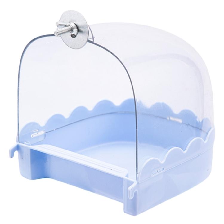 Bird Cage Mounted Shower Room Antisplashing Hangable Cage Bath Tub for Parakeets