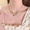Star And Trees Motif Necklace Feminine Life Trees Pendant Neckchain Jewelry Piece For Casual Or Formal Occasions