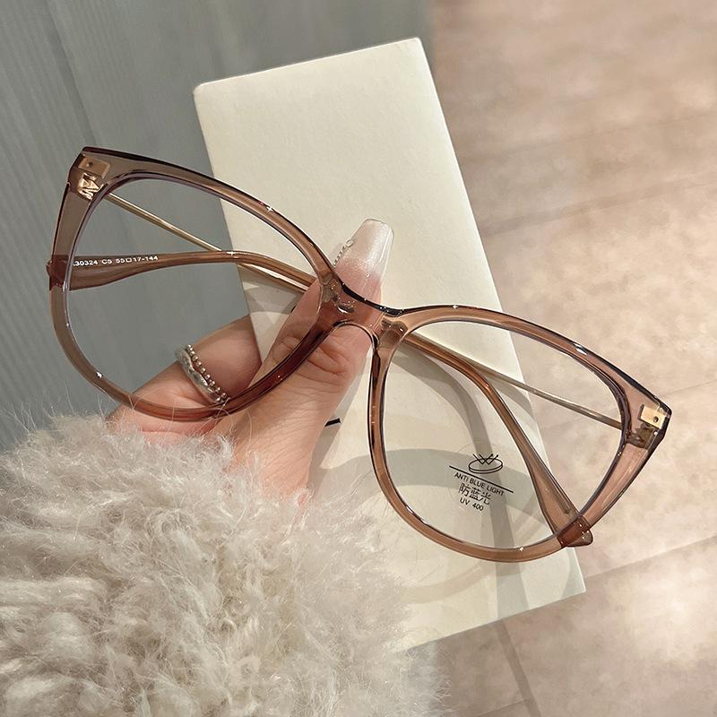 Cat Eye Shape Glasses Frame Men  Material Anti Blue Light Glasses Women Fashion Stylish Glasses For Women Frames