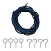 Multipurpose Use Curtain Wire 2 Meter Length Comes with 4 Metal Hook and 4 Screw Eyes Set Home and Garden Curtain Decors