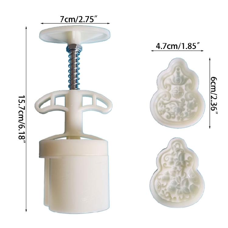 Cute Gourd Shape Mooncake Moulds Mooncake Molds Plastic Material Mooncake Tools