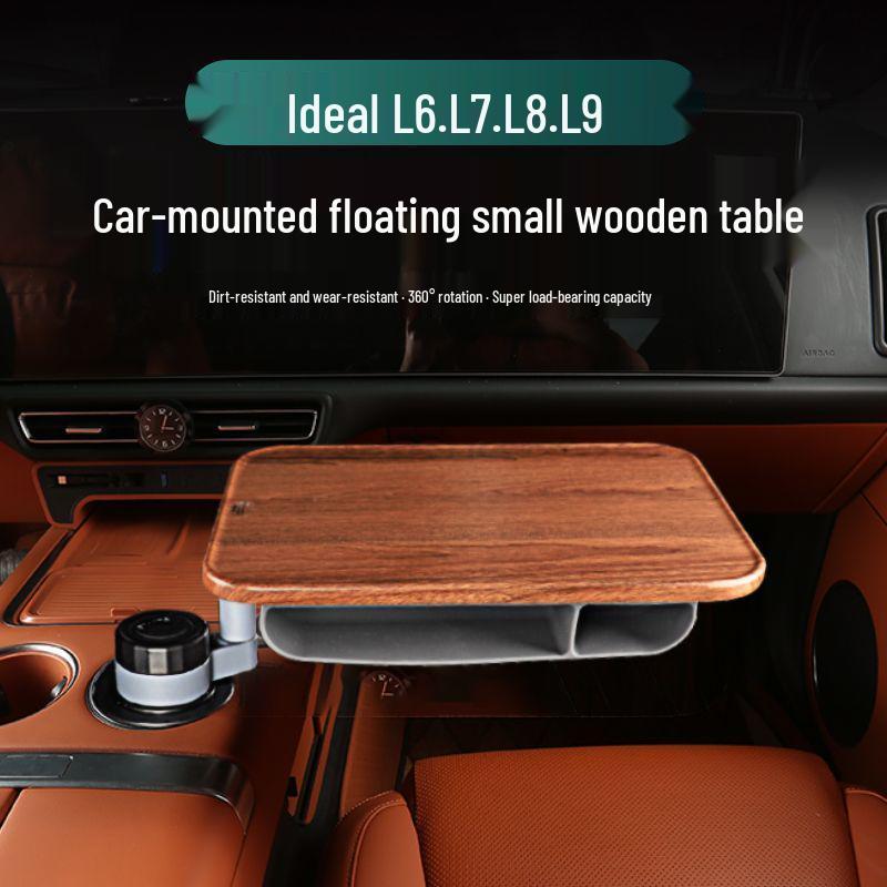 L6F: Versatile Solid Wood Table for Luxeed Cars, Perfect for Tea Brewing and Office Use