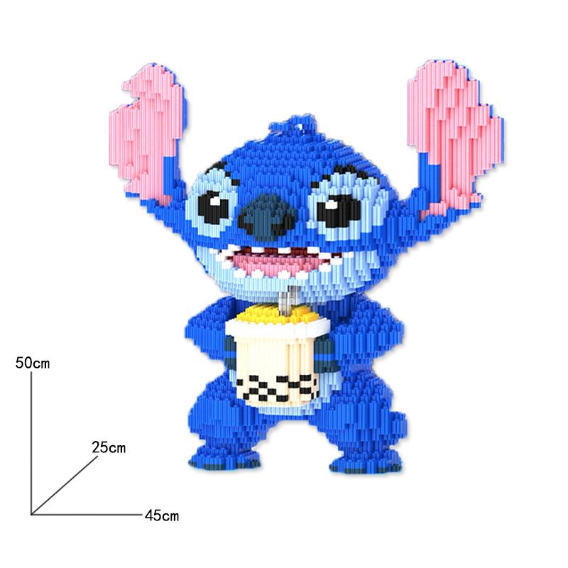 Cool Joker Stitch Magic Building Block Kawaii Baby Stitch Angel Model Halloween Stitch Assembled Bricks Toy For Kids Santa Gift