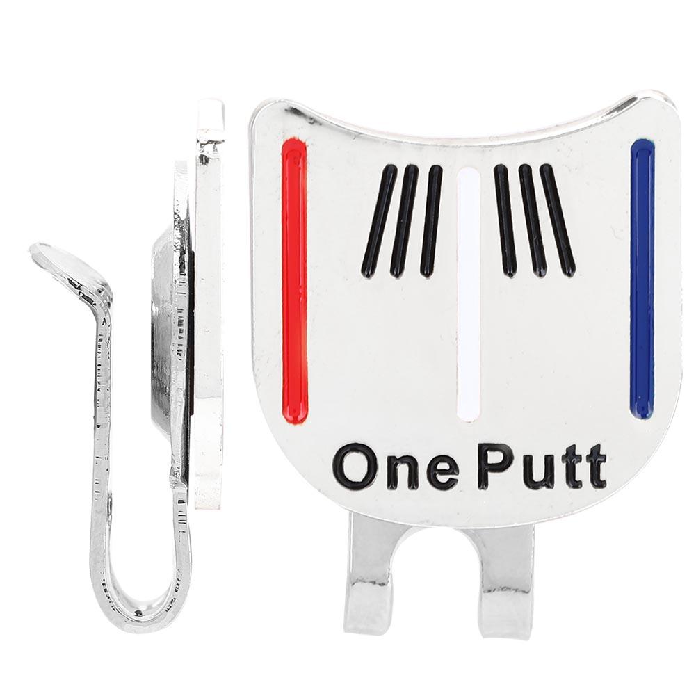 Ein Putt Langlebiger Metall Golf Mini Magnetischer Ballmarker Golfer Hut Visier Clip Zubehör (2 #)