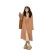 Korean-Style Thick Knit Hooded Sweater Dress for Women - Soft, Loose, Perfect for Autumn and Winter