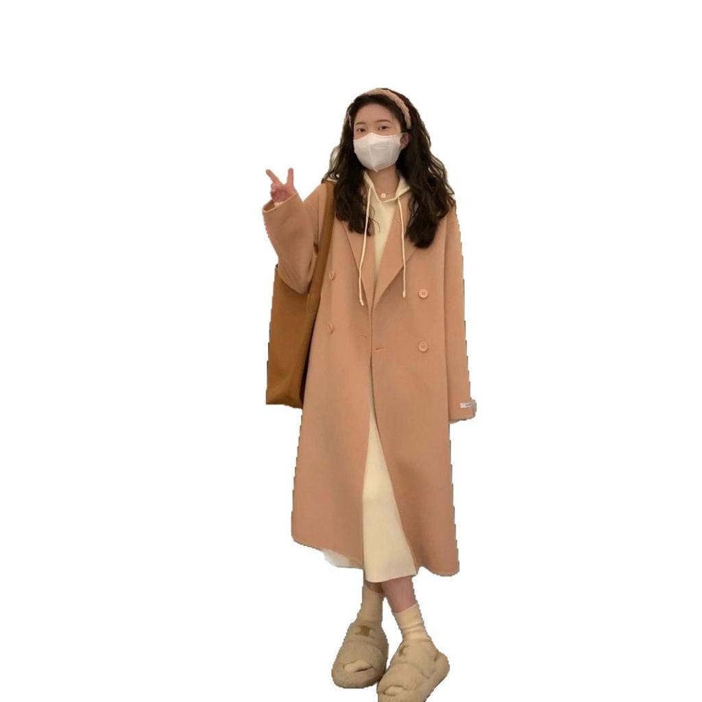 Korean-Style Thick Knit Hooded Sweater Dress for Women - Soft, Loose, Perfect for Autumn and Winter