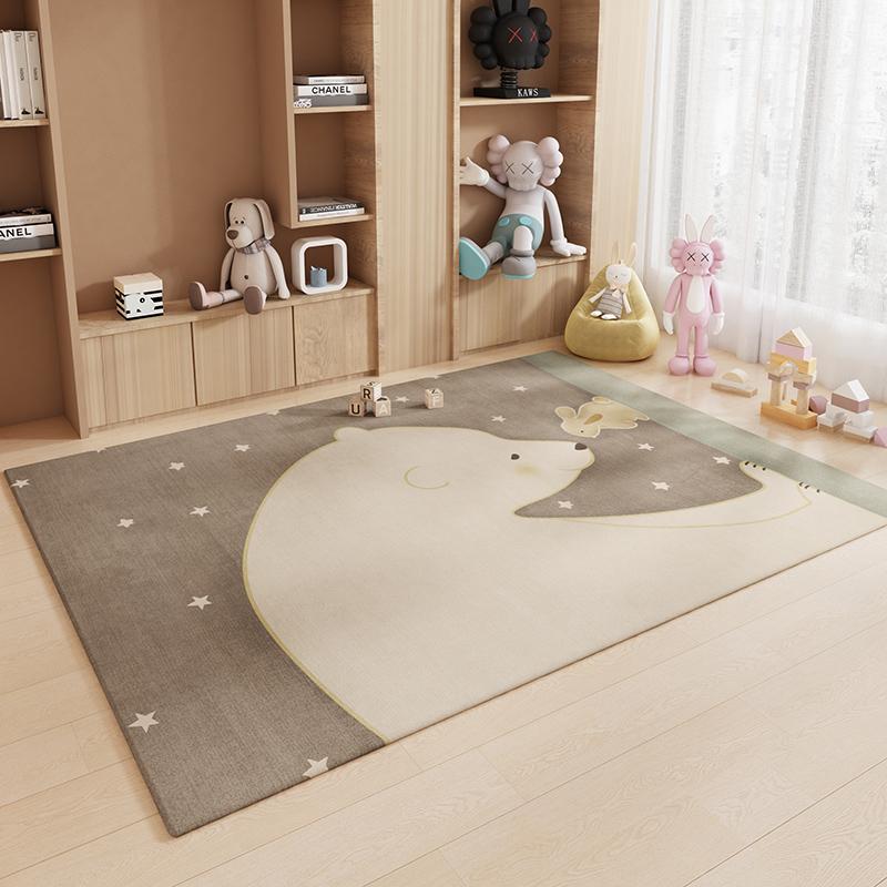 Cartoon Children's Room Rug Soft Noise-Reducing Floor Mat Living Room Sofa Coffee Table Blanket Home Decor