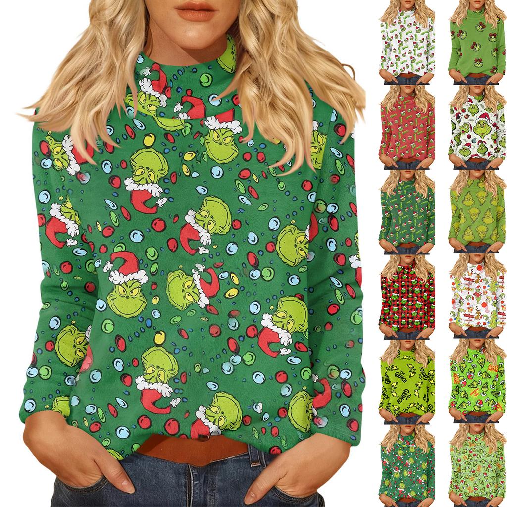 Women's Daily Casual Long Sleeve Mid Collar Top