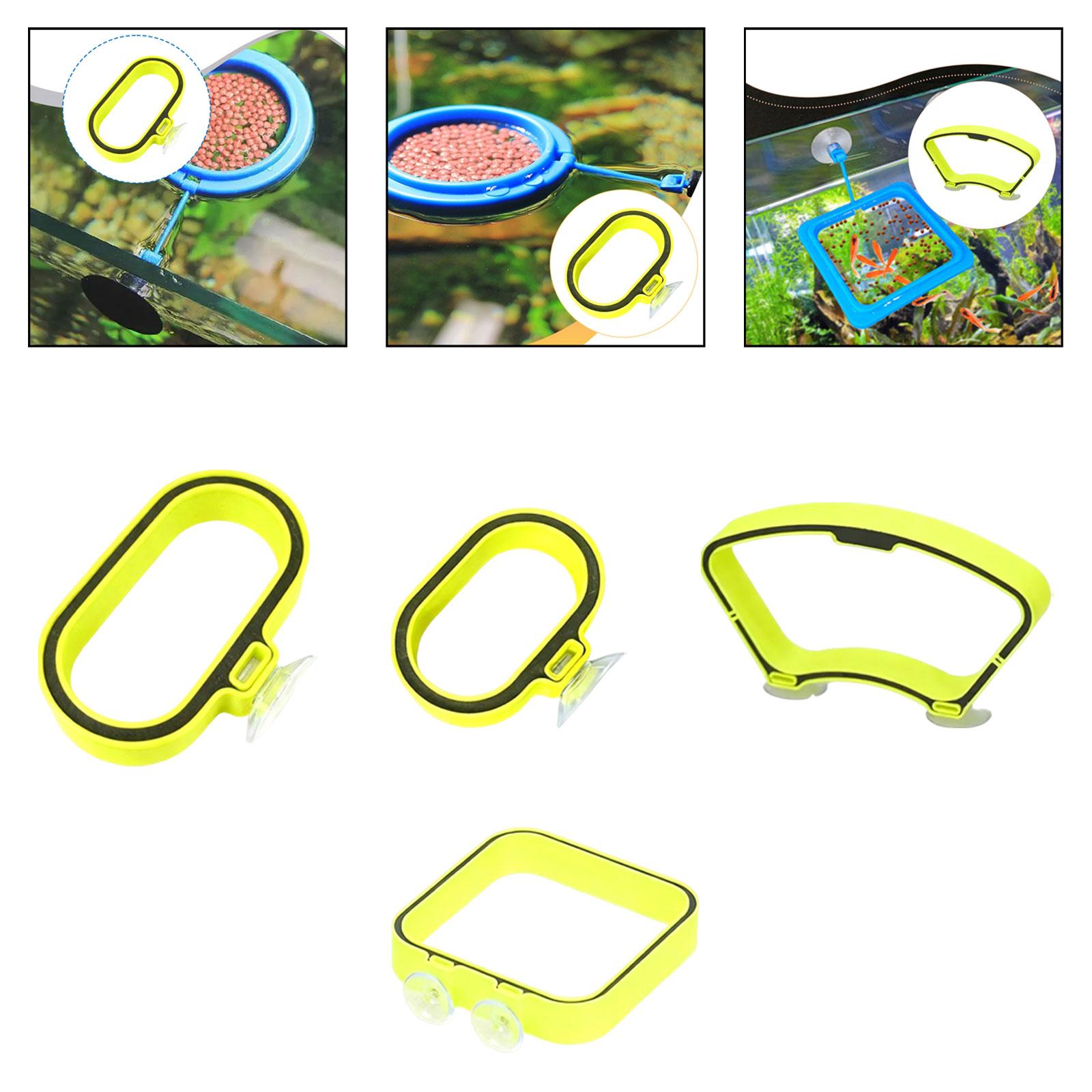 

Aquarium Floating Feeder Plastic Feeding Ring Easy Use Food Holder for Tropical Fish Shrimp Turtles Length 7 cm